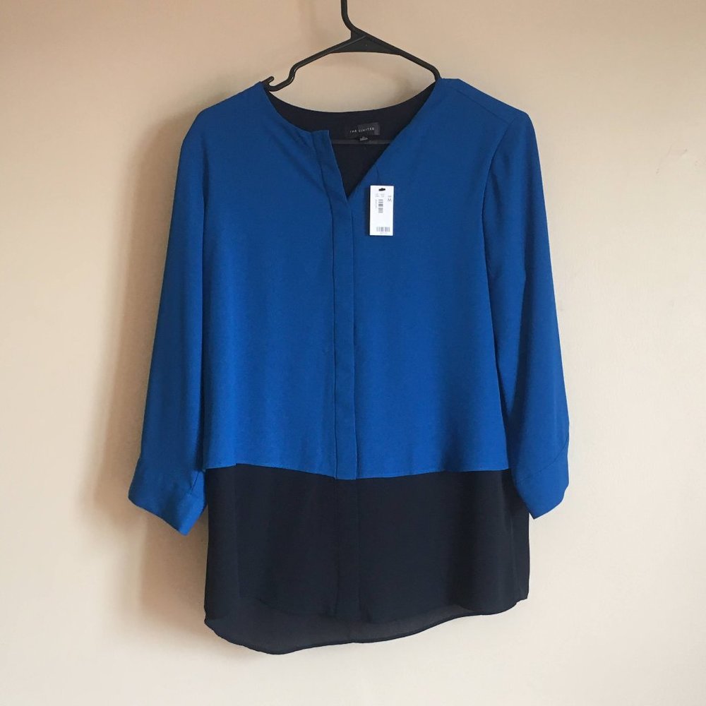 Black & blue light weight long sleeve, M - NEW